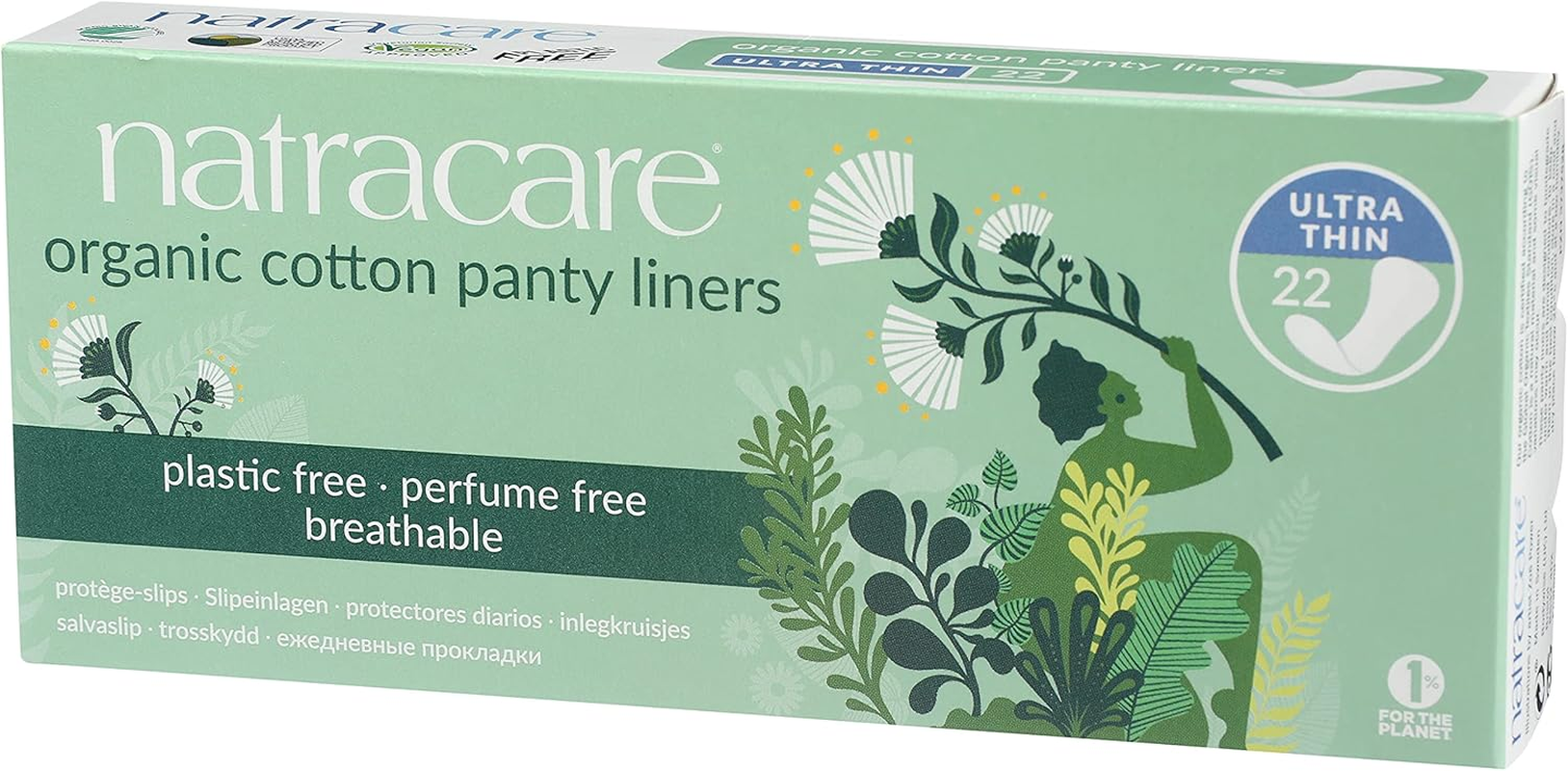 Natracare Ultra Thin Organic Cotton Panty Liner, 22 Liners