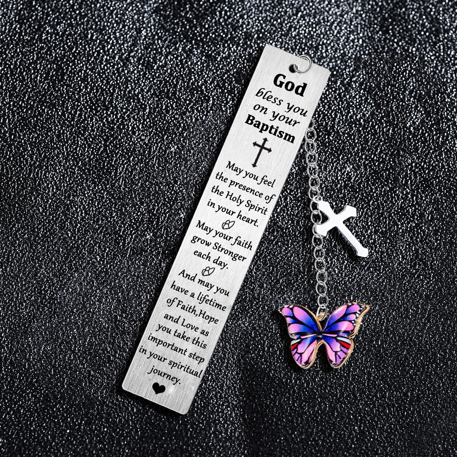 Religious Gifts for Women Baptism Gifts for Godson Goddaughter First Communion Gifts from Godmother Godfather Christian Bookmarks Easter Basket Stuffers Communion Bookmark Keepsake Present image number 2