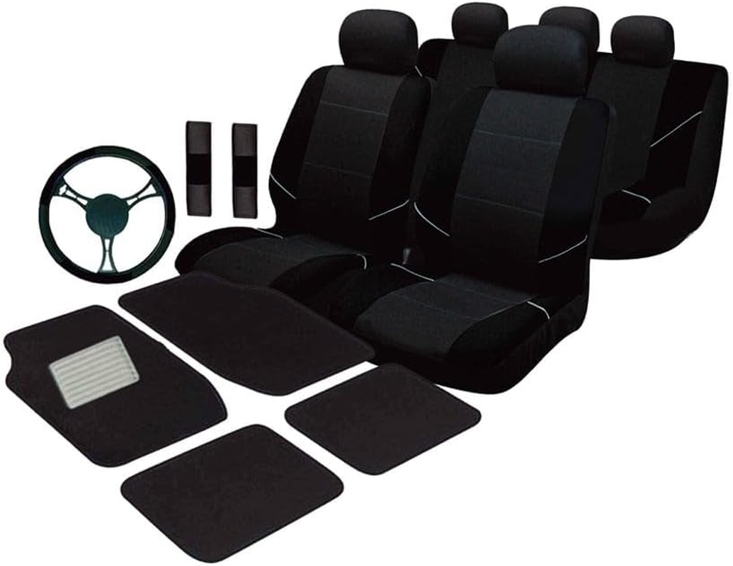 My Car Universal Ultimate Value Pack Car Accessories, Black