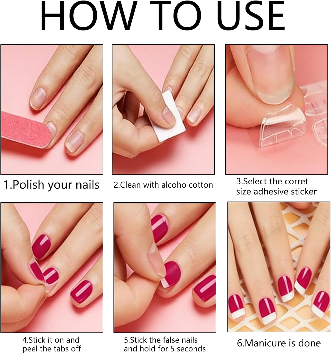 Yxvyxymyxxg​ Press on Nail Adhesive Tabs - 40-Piece Waterproof & Breathable Double Sided Stickers for False Nails, No Glue Residue, Gentle on Natural Nails image number 4