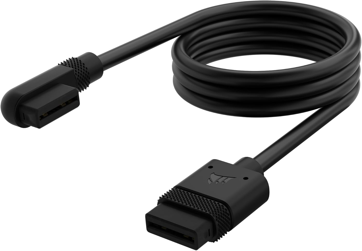CORSAIR Icue Link Slim Cable - 600Mm Straight/Slim 90&deg; - Black image number 2