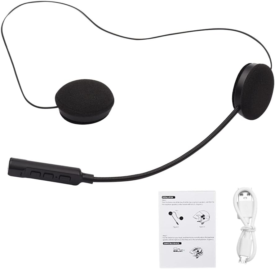 Bluetooth 5.1 Wireless Motorcycle Helmet Headset Intercom Motorbike Headphone image number 6