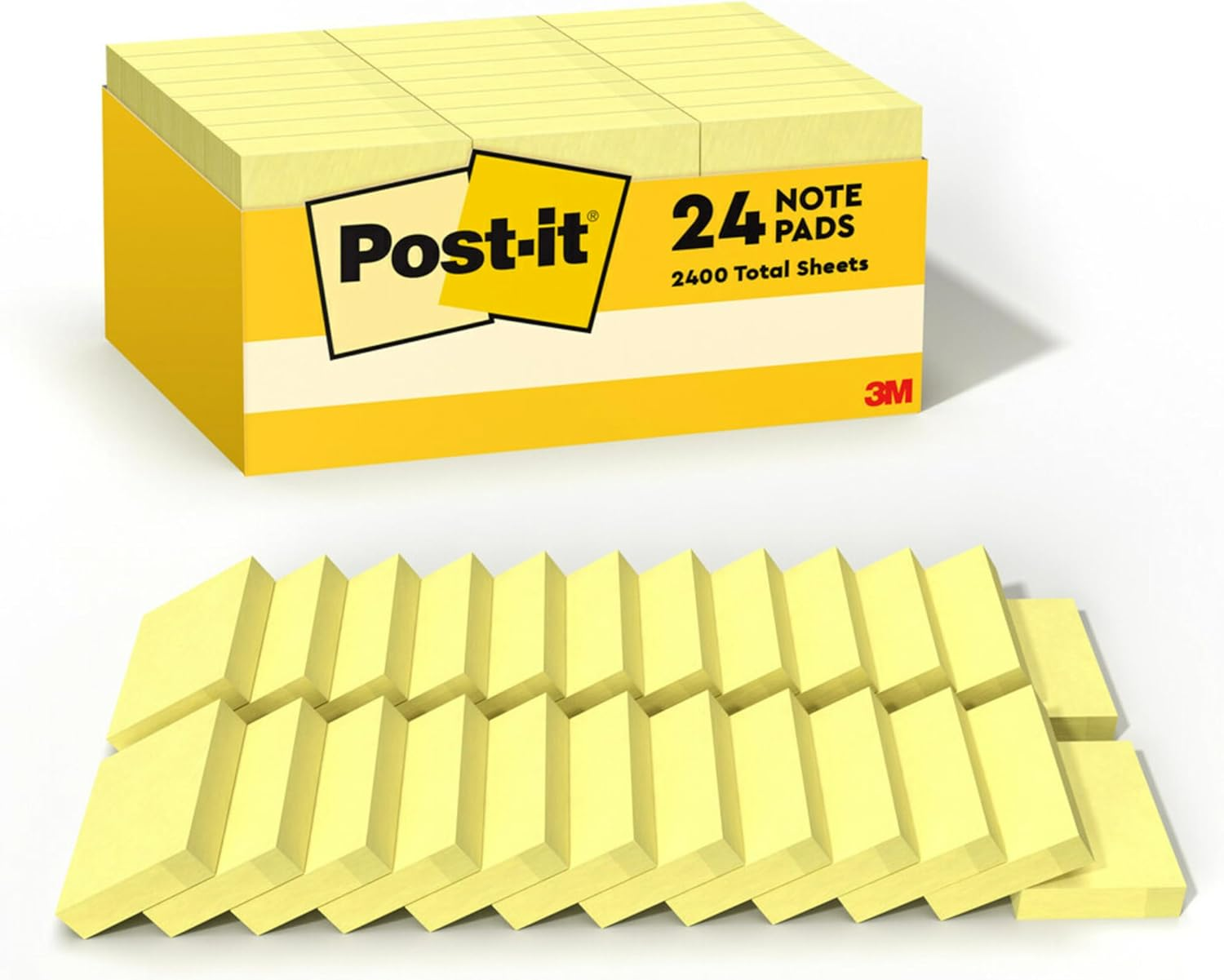 Post-It Notes Value Pack, 1-1/2 X 2-Inches, Canary Yellow, 24-Pads/Pack image number 1