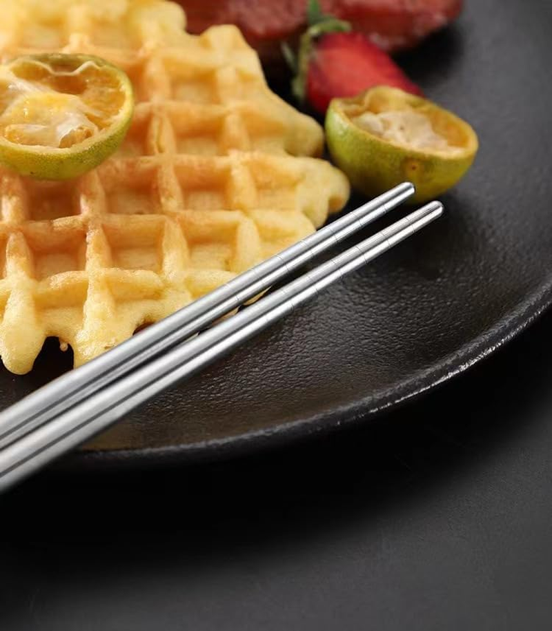 3PCS Travel Utensils with Box, Portable Utensils, Chopsticks, Spoons, Forks Travel Picnic, Reusable Tableware (Pink, One Size) - Pink image number 5