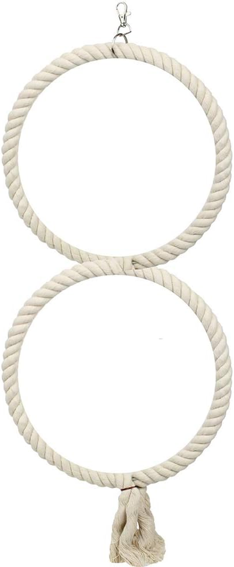 Avian Care Double Small Rope Ring, White
