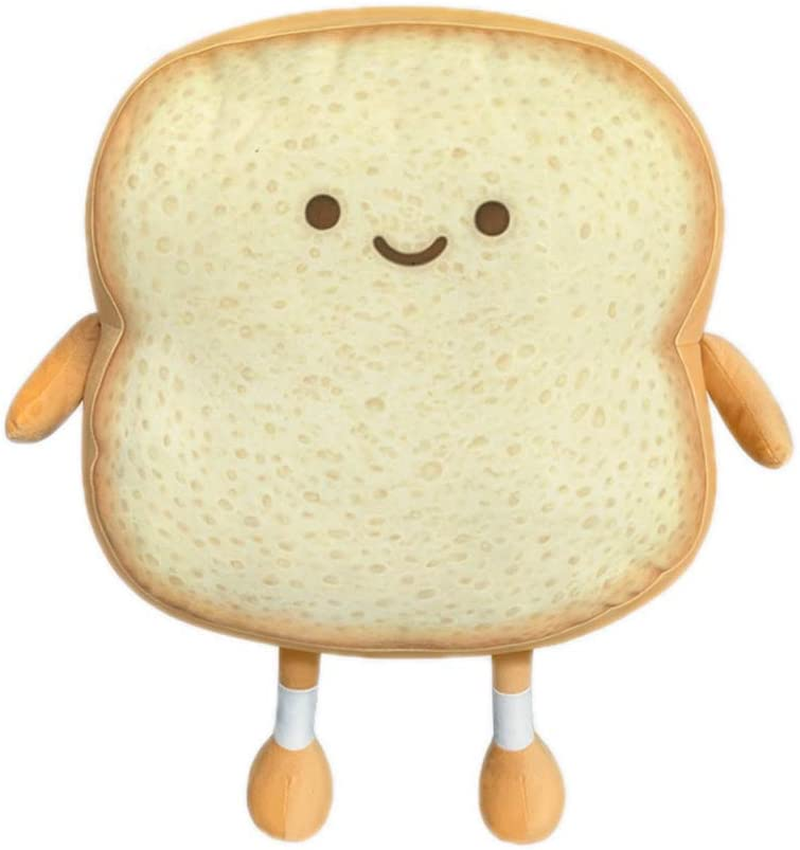 Toast Bread Pillow Funny Food Plush Toy Pillows Small Cute Stuffed Plush Sofa Pillow (Toast ​​Bread, Brown)