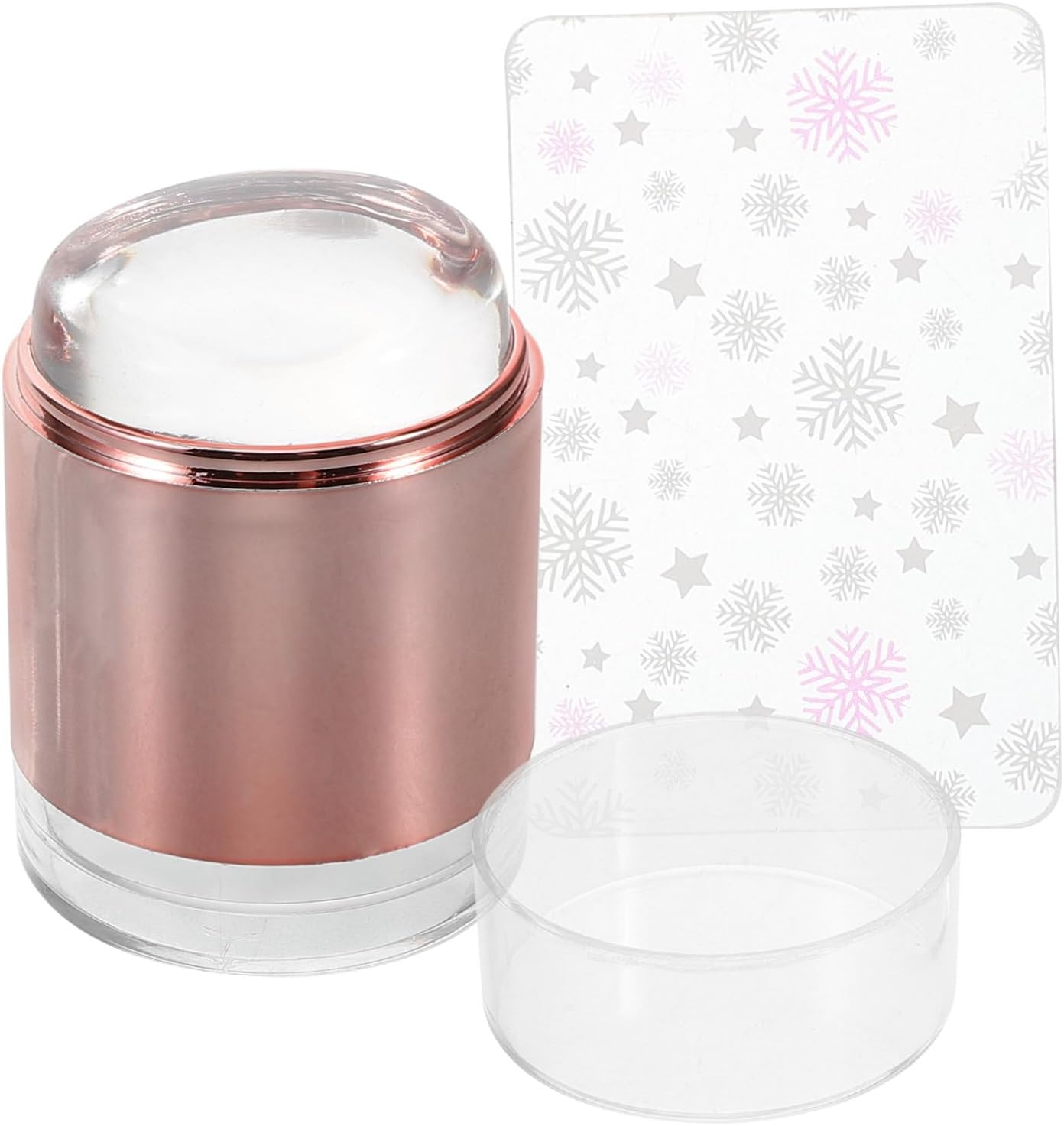 FRCOLOR Silicone French Nail Art Stamper Set Manicure Template Tools Body Jelly Stamping for Nail Art