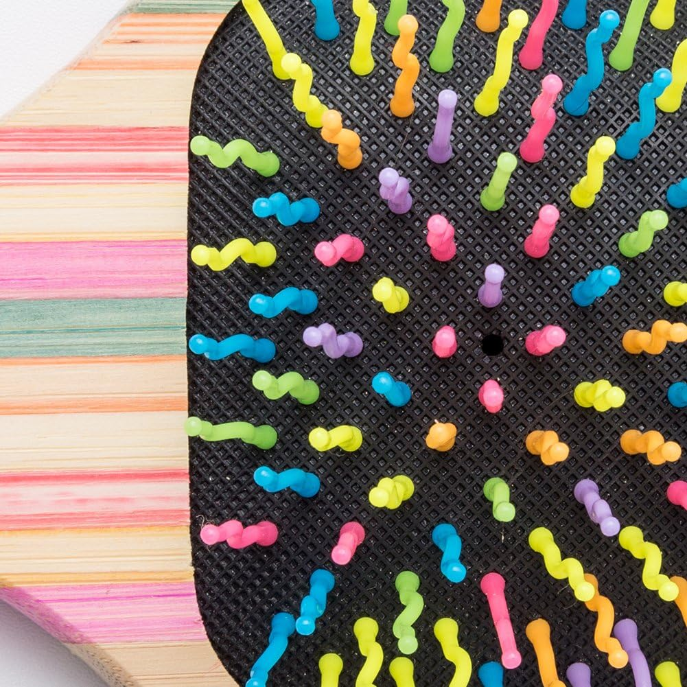 WINSUN Natural Bamboo Hair Brush, Natural Rainbow Bamboo Paddle Hair Brush with Colorful Nylon Pins, Good Massage and anti Static Detangling Hair Brush for Woman, Girls and Kids, for All Hair Types. image number 5