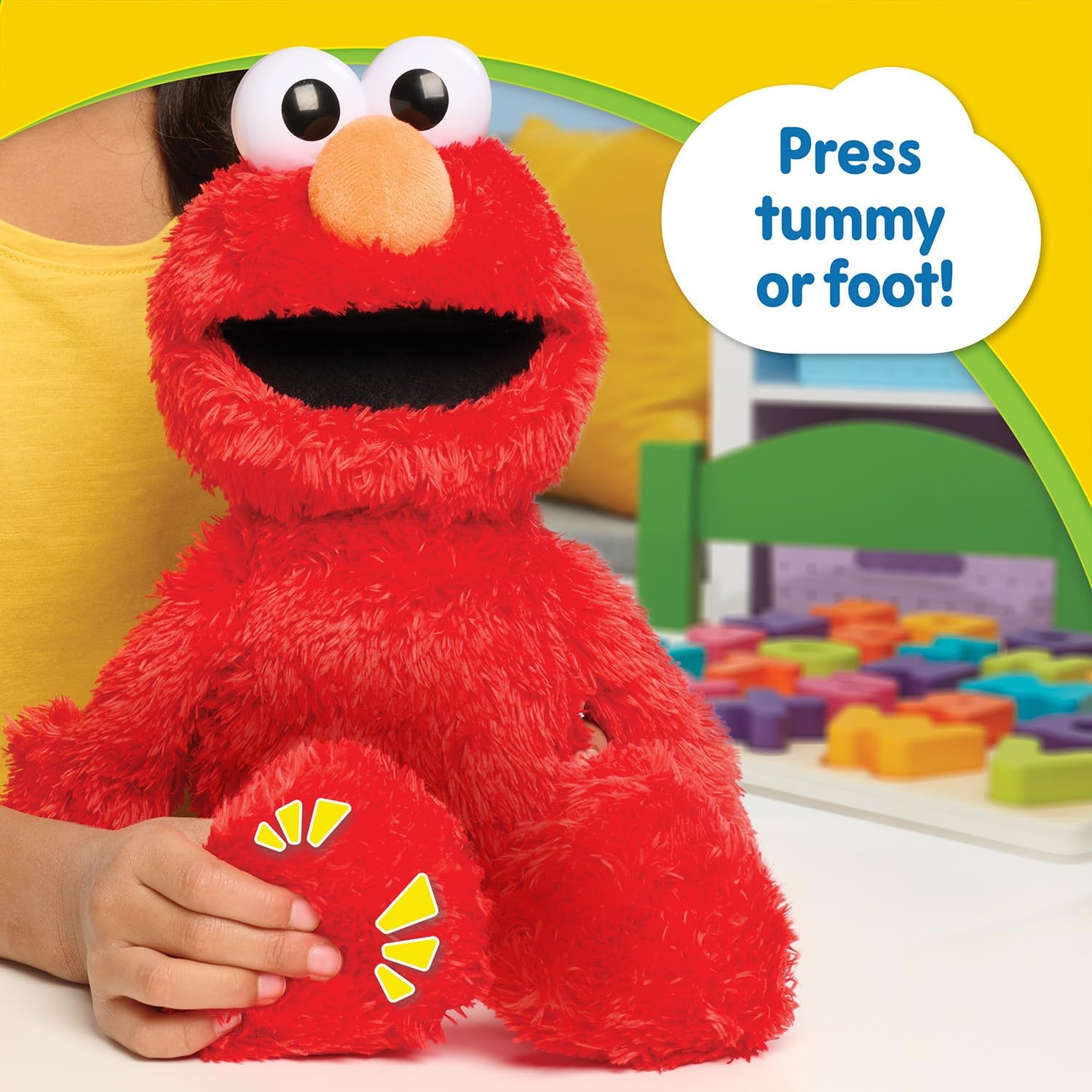 Sesame Street Tickle Me Elmo Animated Plush, 18 Months+, Interactive Educational Toy, 35Cm Height, Requires 2 AAA Batteries image number 1