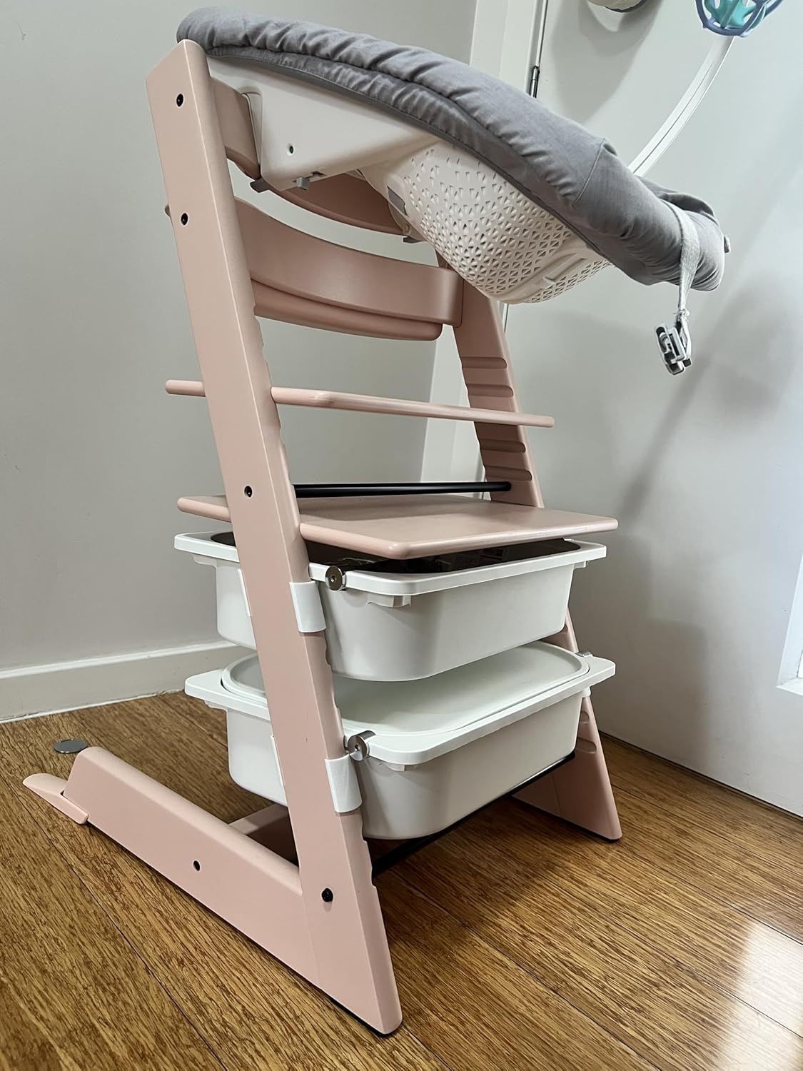 Adapter Compatible with Stokke Tripp Trapp Highchair and IKEA Trofast Tray or Mesh Basket Accessories &ndash; Secure Fit, Easy Installation (Pair)