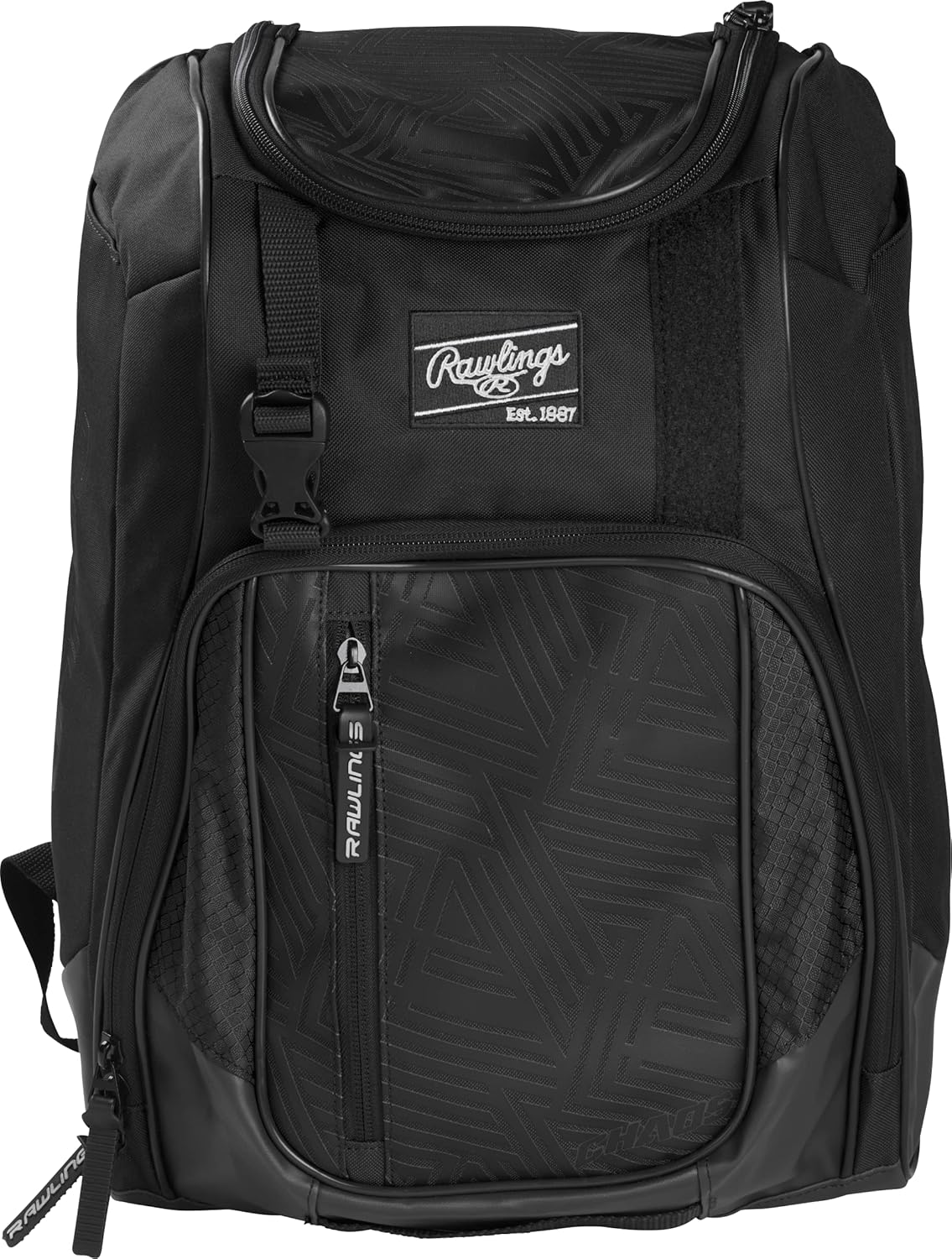 Rawlings | Chaos Backpack Bag Series | T-Ball & Youth | Baseball & Fastpitch Softball | Multiple Colors - Red/White/Blue image number 4