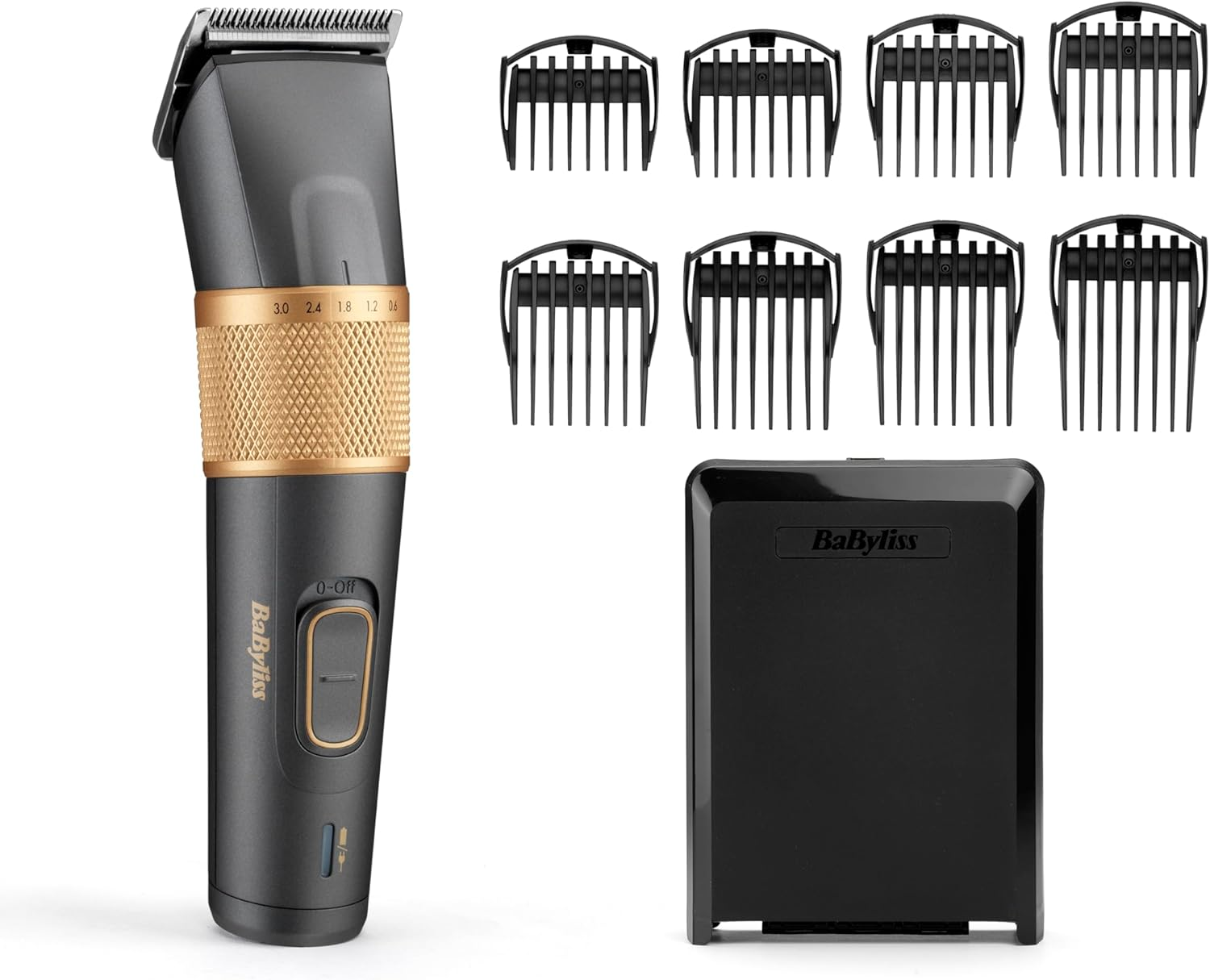 Babyliss Graphite Precision Hair Trimmer, 8 Comb Guides, 40 Cutting Lengths, Cool Graphite Blade, Lihitum Ion Battery, E987E image number 6
