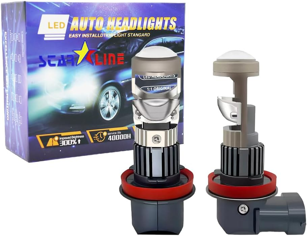 9006 HB4 LED Fog Light Bulbs, 6000LM 6500K Super Bright Led Projector Lens Lamp, 60W Low Beam Headligh, Conversion Kit Cooling Fan 12000 RPM, for Car Truck SUV, IP68 Plug Play, Pack of 2 (9006 HB4)
