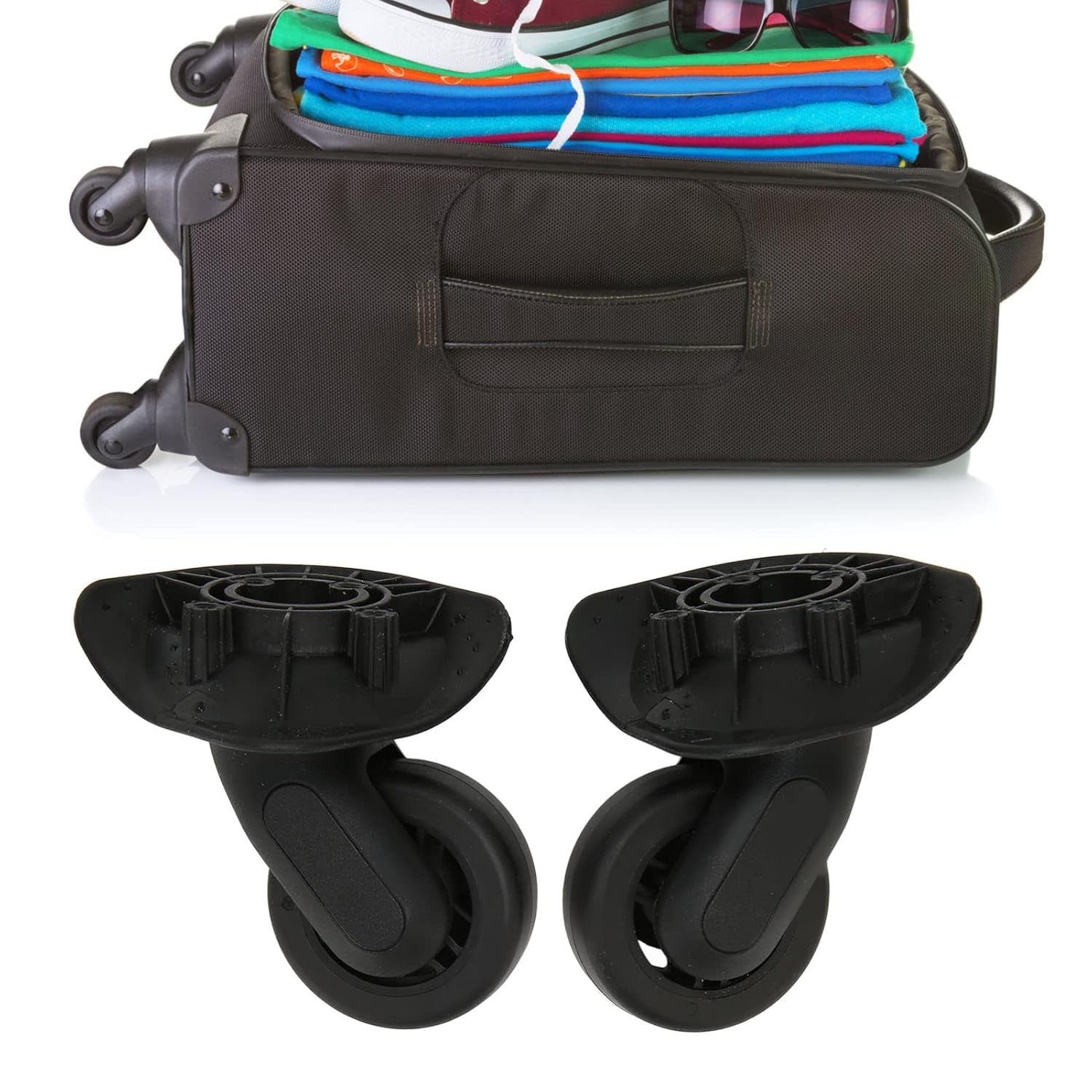 Suitcase Wheel Universal A84 Wheels Wheels Accessories Luggage Black for 2 Pieces Luggage Wheels Wheels image number 5