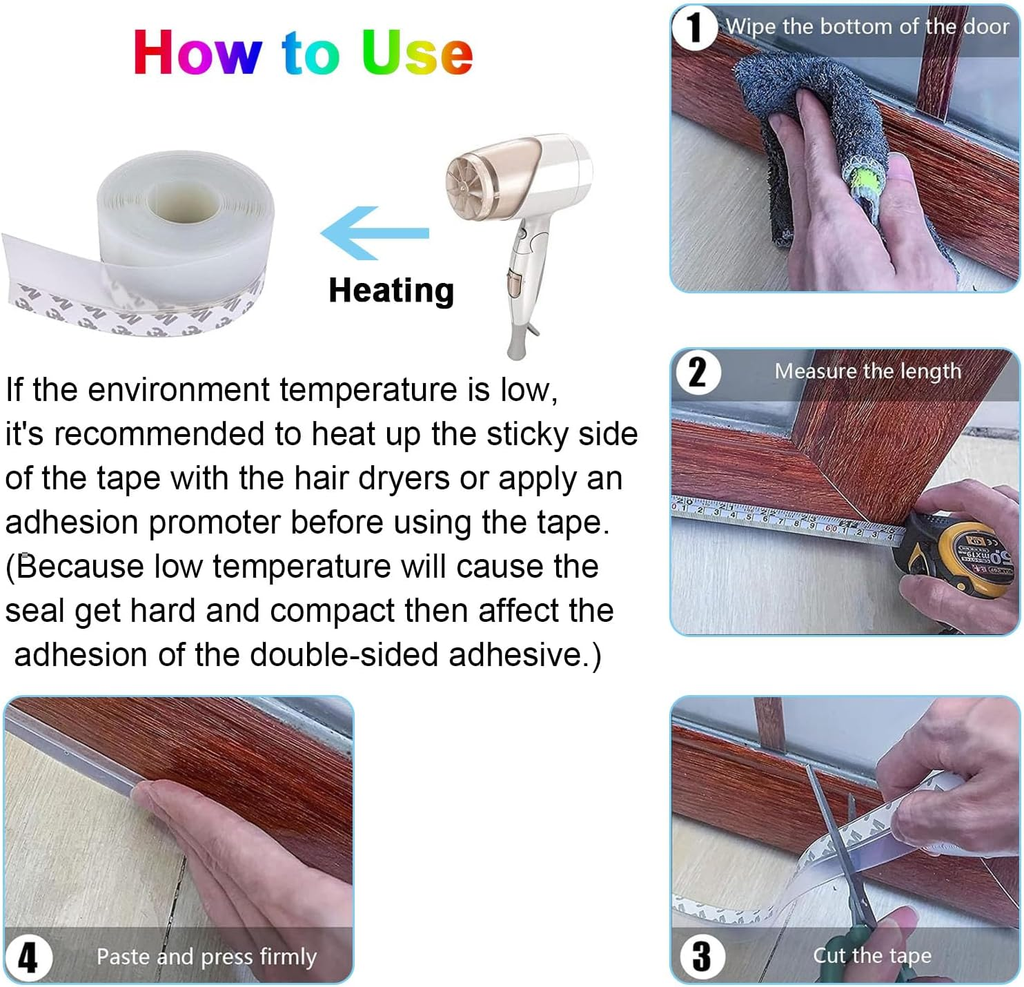 35Mm Weather Stripping for Door Frame, 16.4 Feet Silicone Seal Strip for Doors, Windows, Shower, Glass Gaps image number 4