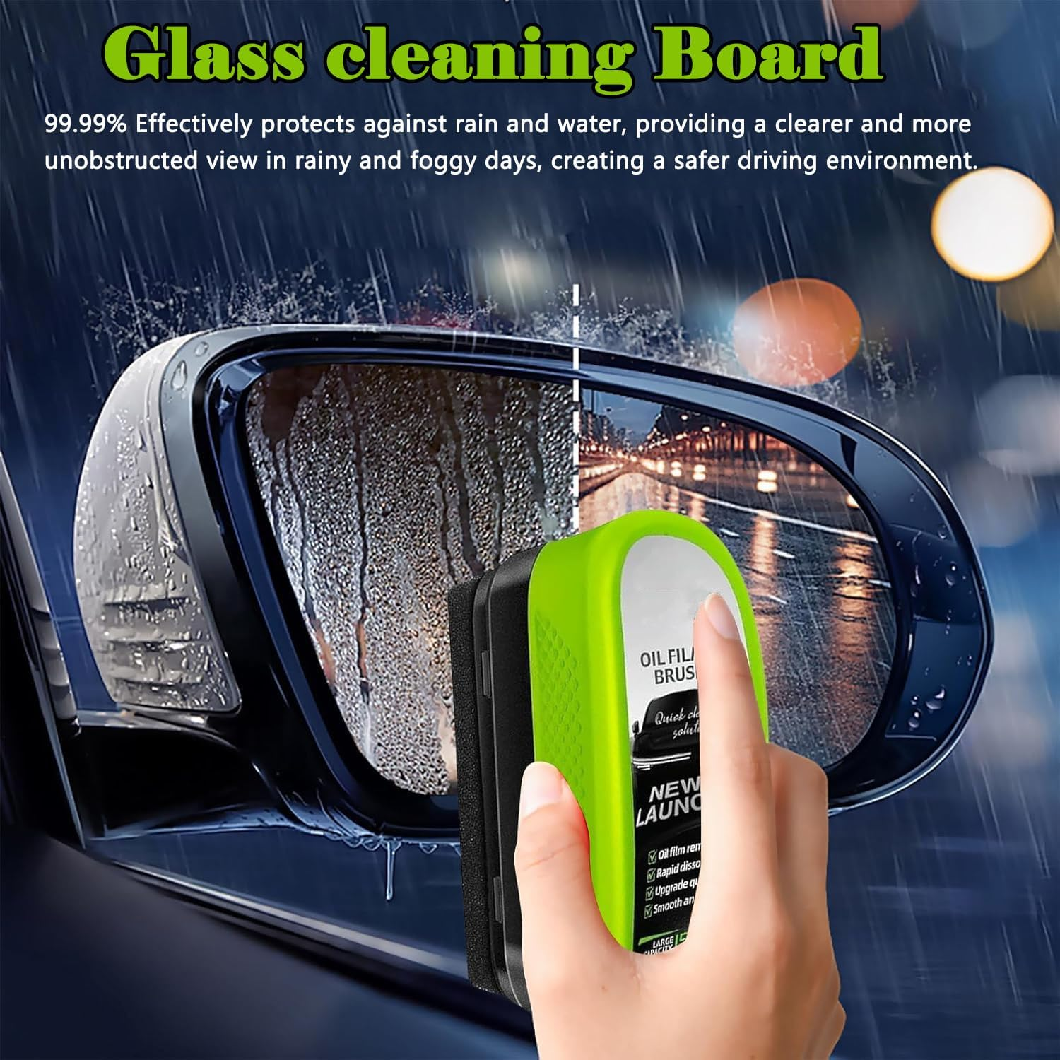 Wakouter Automotive Oil Film Cleaning Brush, 2 Pack 150Ml Automotive Oil Film Cleaning Brush, Car Windscreen Cleaner, for Easily Improve Clarity & Visibility, for Windows & Windshield Washer image number 3