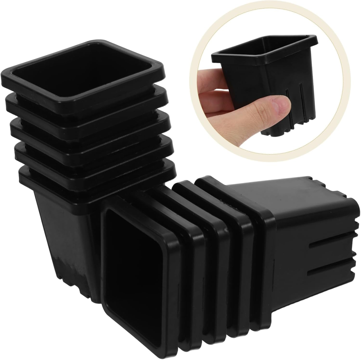 Parliky Plastic Hydroponic Pots Set of 10 Versatile Baskets for Indoor/Outdoor Gardening Aquatic Planting image number 4