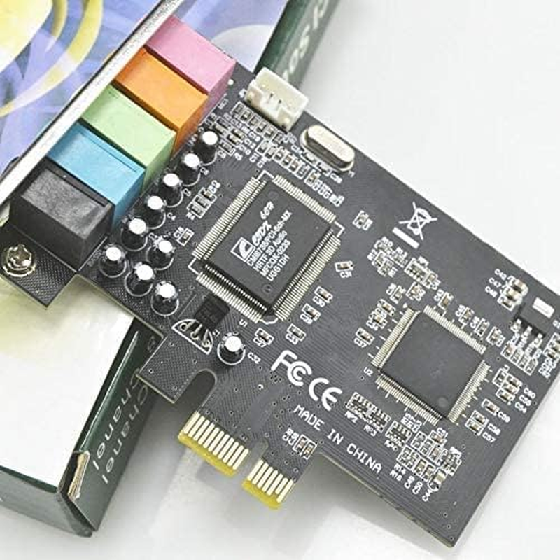 Pardarsey Pcie 5.1 Internal Sound Card for PC Windows 7, 3D Stereo Pci-E Audio Card, CMI8738 Chip, 32/64 Bit PCI Express Adapter