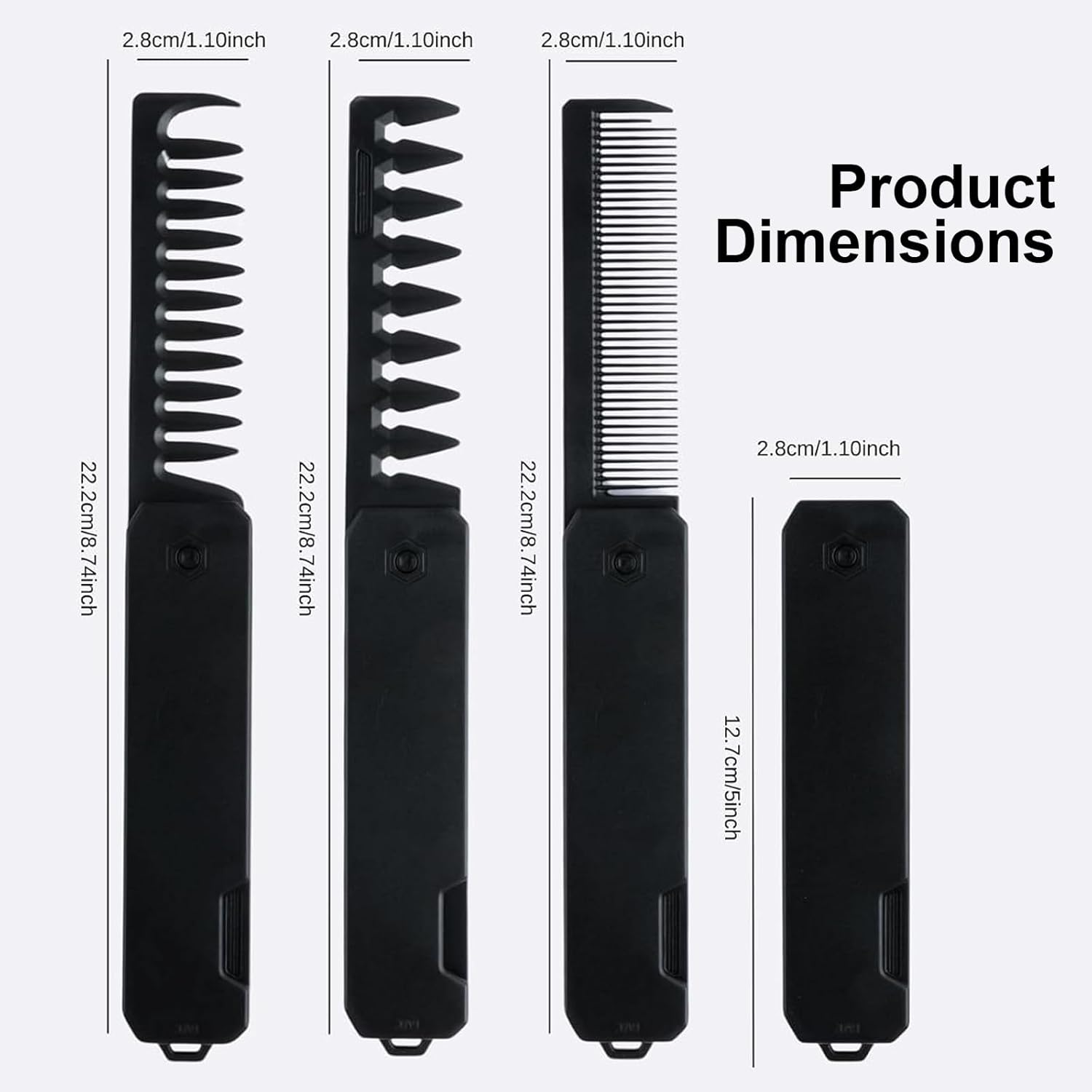 AURIVEE 3-In-1 Portable Folding Comb for Men with Fine Tooth & Wide Tooth Comb, Beard Care, Hair and Moustache Styling, Compact & Perfect for Travel image number 5