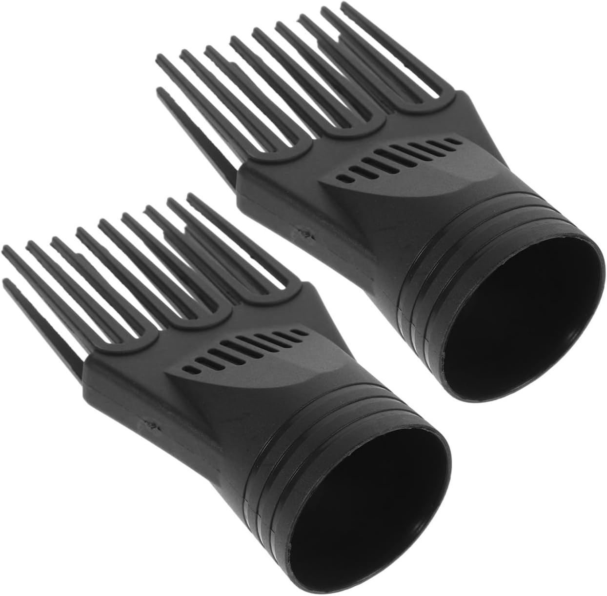 2Pcs Hair Dryer Comb Attachment Black Blow Dryer Attachment for Styling and Airflow Concentration Suitable for Professional and Home Use image number 5