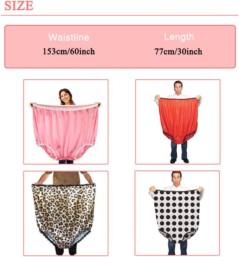 STIOEDYUAN Big Mama Undies Oversized Granny Panties Giant Funny Novelty Underwear Joke Gag Prank Gifts Gala Game - Pink image number 5