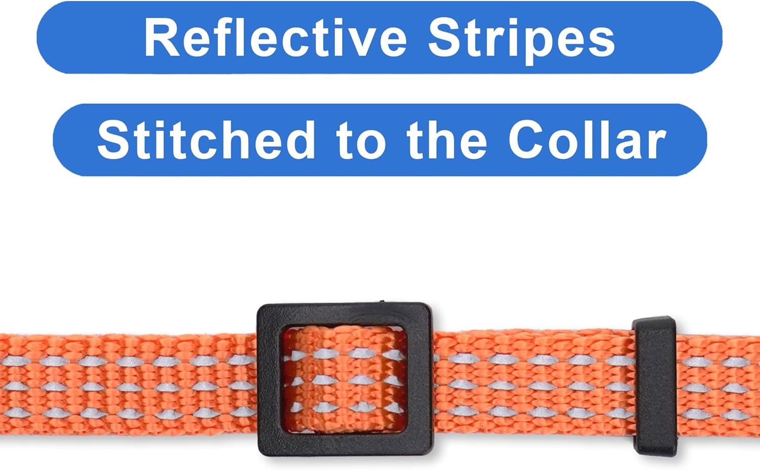 Pawtitas Reflective Cat Collar with Safety Buckle and Removable Bell Cat Collar Kitten Collar Orange Cat Collar