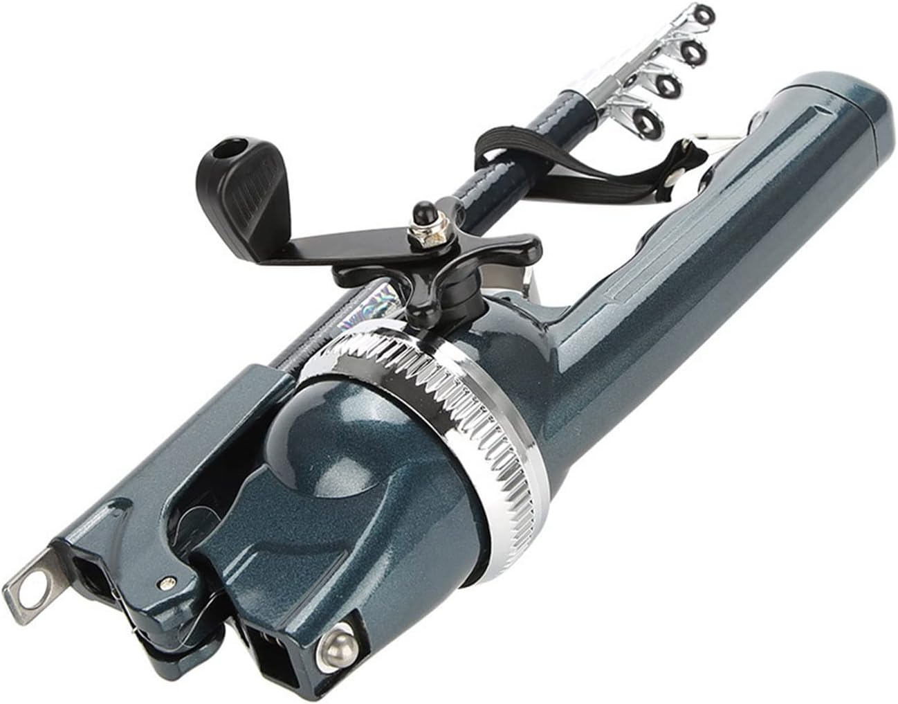 Fishing Rod, Lightweight ABS Stainless Steel Folding Integrated Fishing Pole and Enclosed Reel Portable Tackle Accessory for Kids Adults Travel Saltwater Freshwater Fishing image number 2