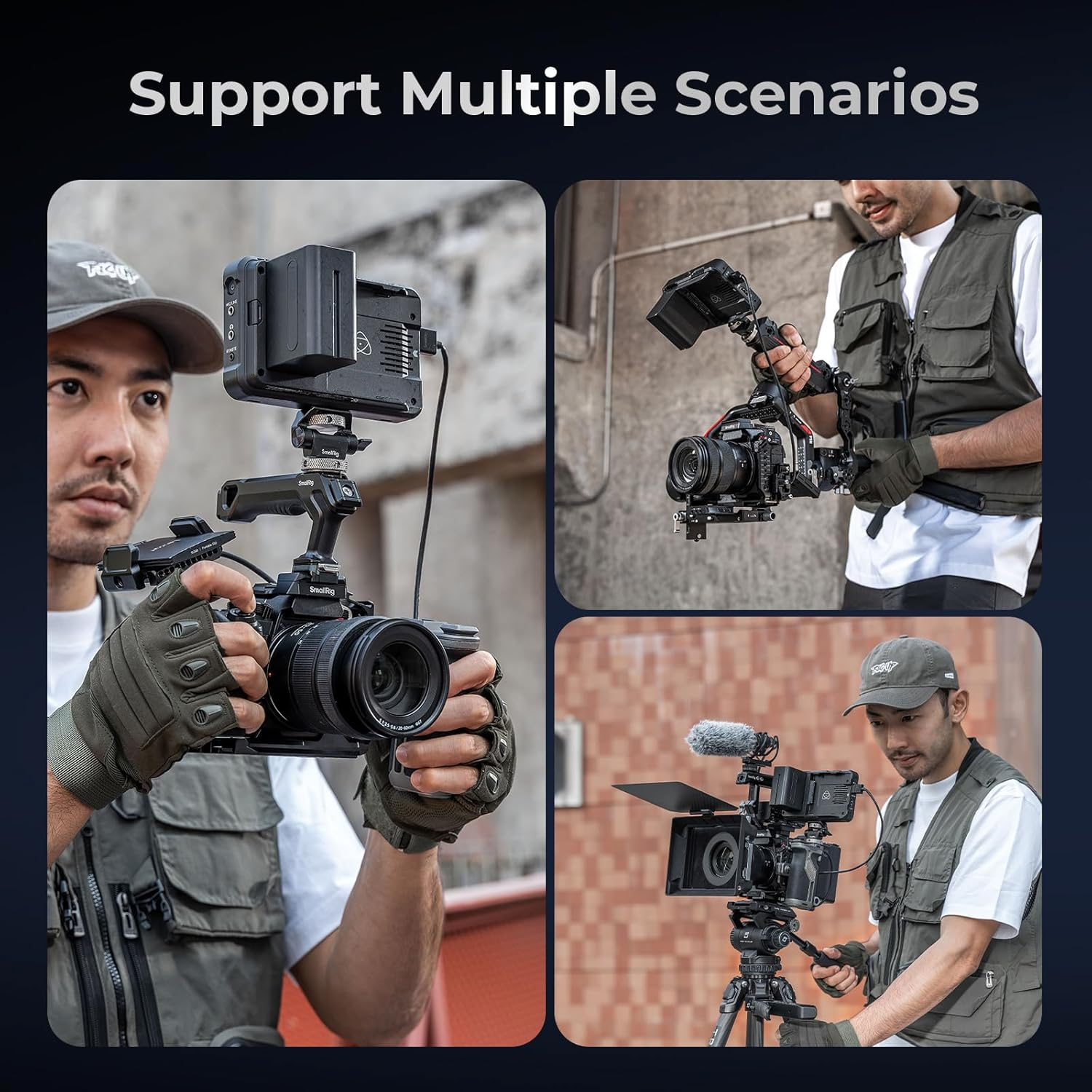 Smallrig S1R II Cage Kit for Panasonic LUMIX S1R II with a Top Handle, Cable Clamp for HDMI & USB-C, Built-In Quick Release Plate for Arca, with 1/4''-20 & 3/8''-16 Threaded Holes-4903 image number 2