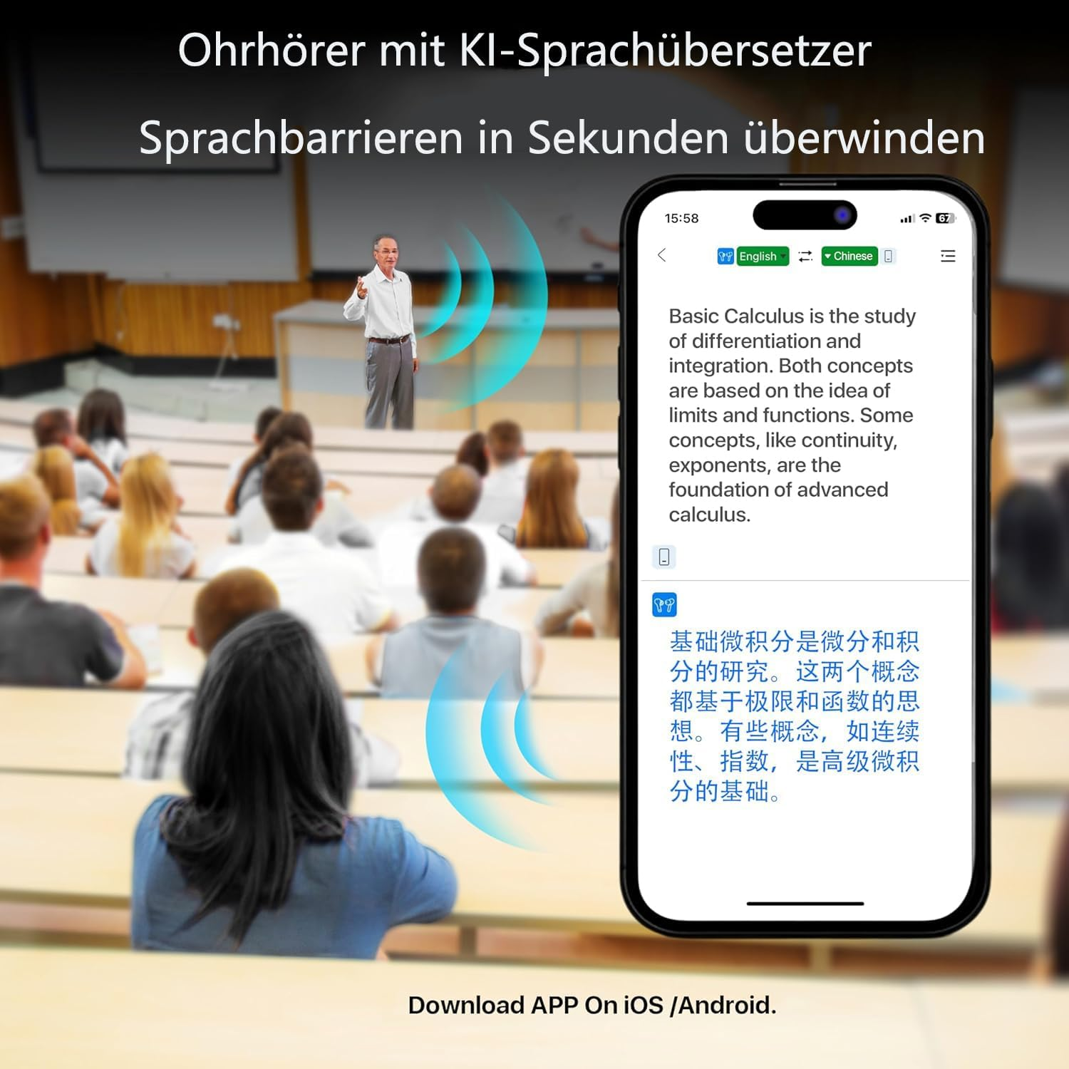 AI Language Translator Earbuds, 3-In-1 Translation Device, Supports 144 Languages and Accents, Real Time Translation with 8 Offline Language Packs, Perfect for Travel, Business and Learning image number 6