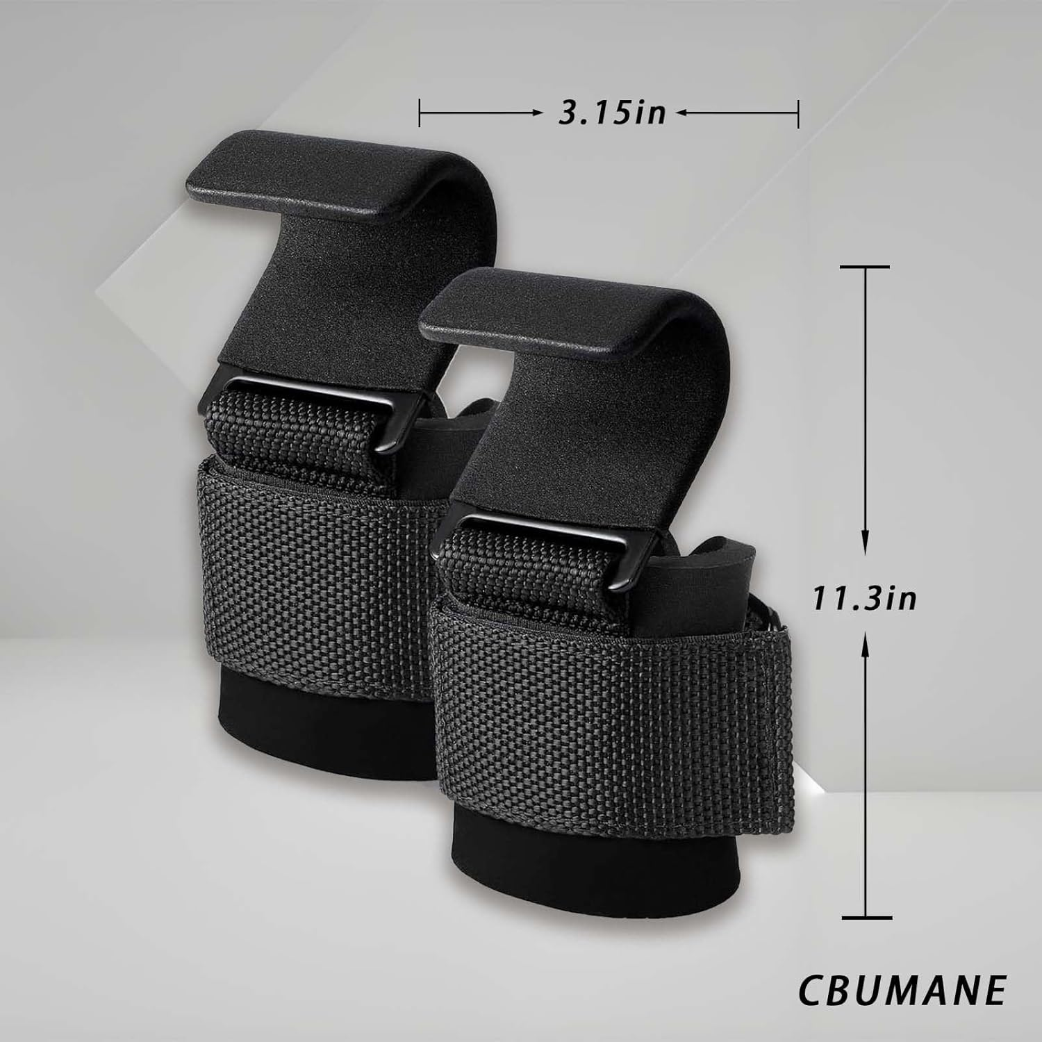 Sports Weightlifting Hooks with Wrist Straps | Double Leather Lifting Straps | for Men Deadlift Gym Straps | with Cushion Wrist Loop, Gym Lifting Wrist Wraps | for Weightlifting (Pair) image number 1