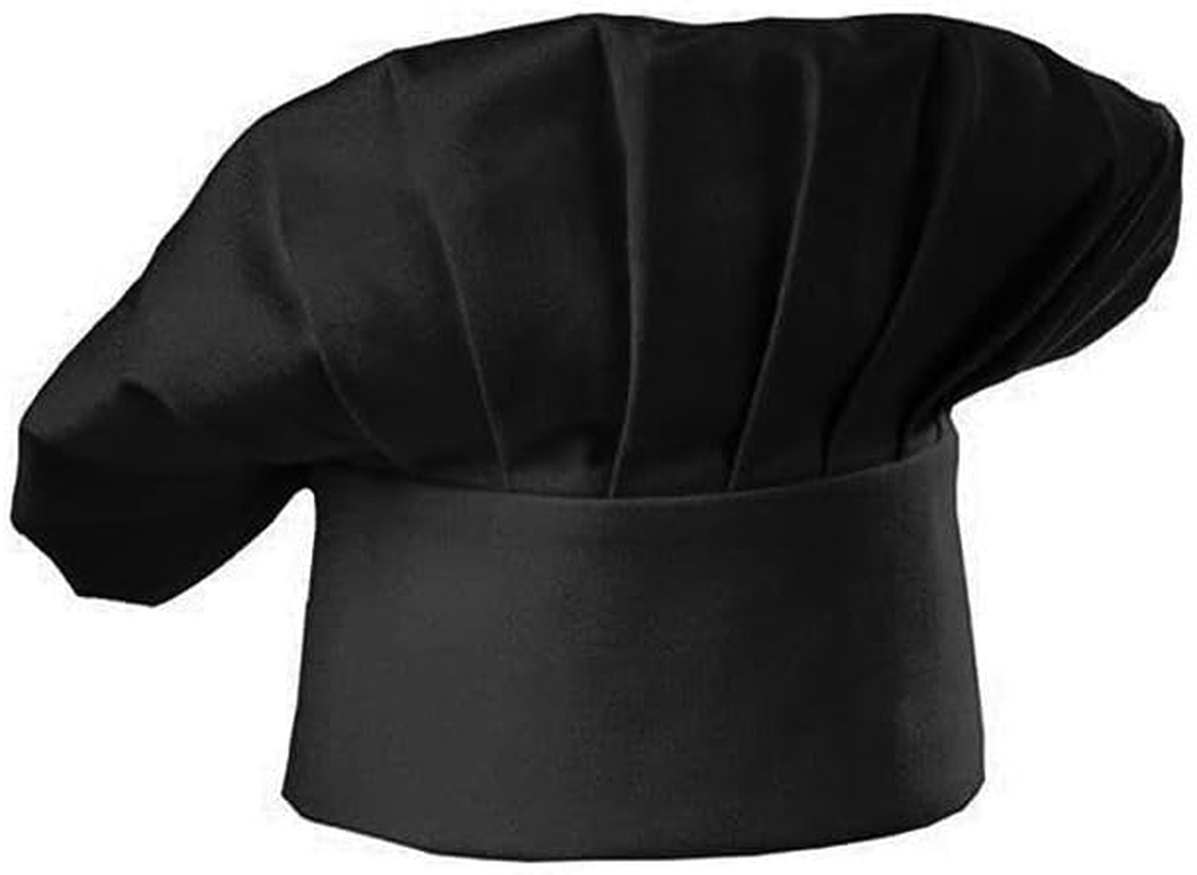 AIMALL Professional Unisex Chef Hat - Adjustable, Comfortable, Durable Black and Red Polyester Cap for Kitchen, Restaurant, BBQ, and Crafting