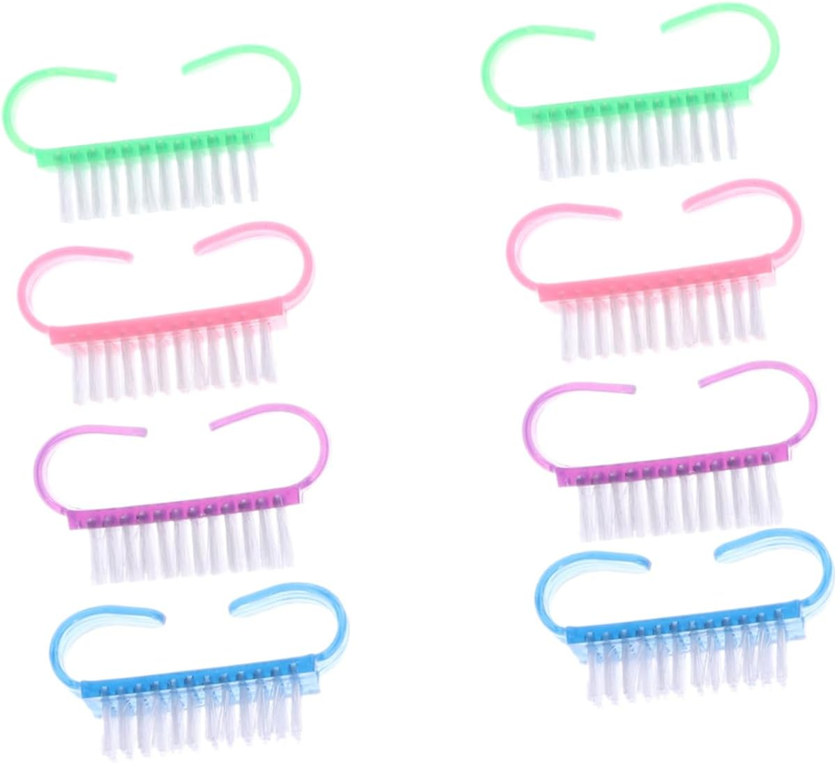 HAPINARY 8Pcs Nail Tool Plastic Handle Dust Cleaning Brushes Cleat Shape Manicure Tools for Women image number 6