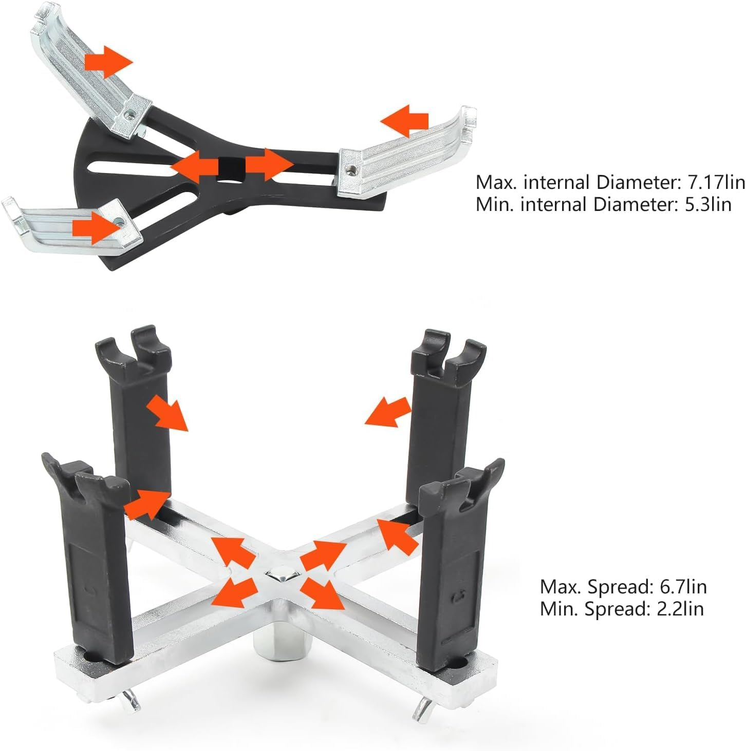 Fuel Tank Lock Ring Tool Kits, Universal Fuel Pump Removal Tool 4 PCS with 1 Wrench, Adjustable Fuel Pump Lock Ring Senders Removal Install Tools image number 4