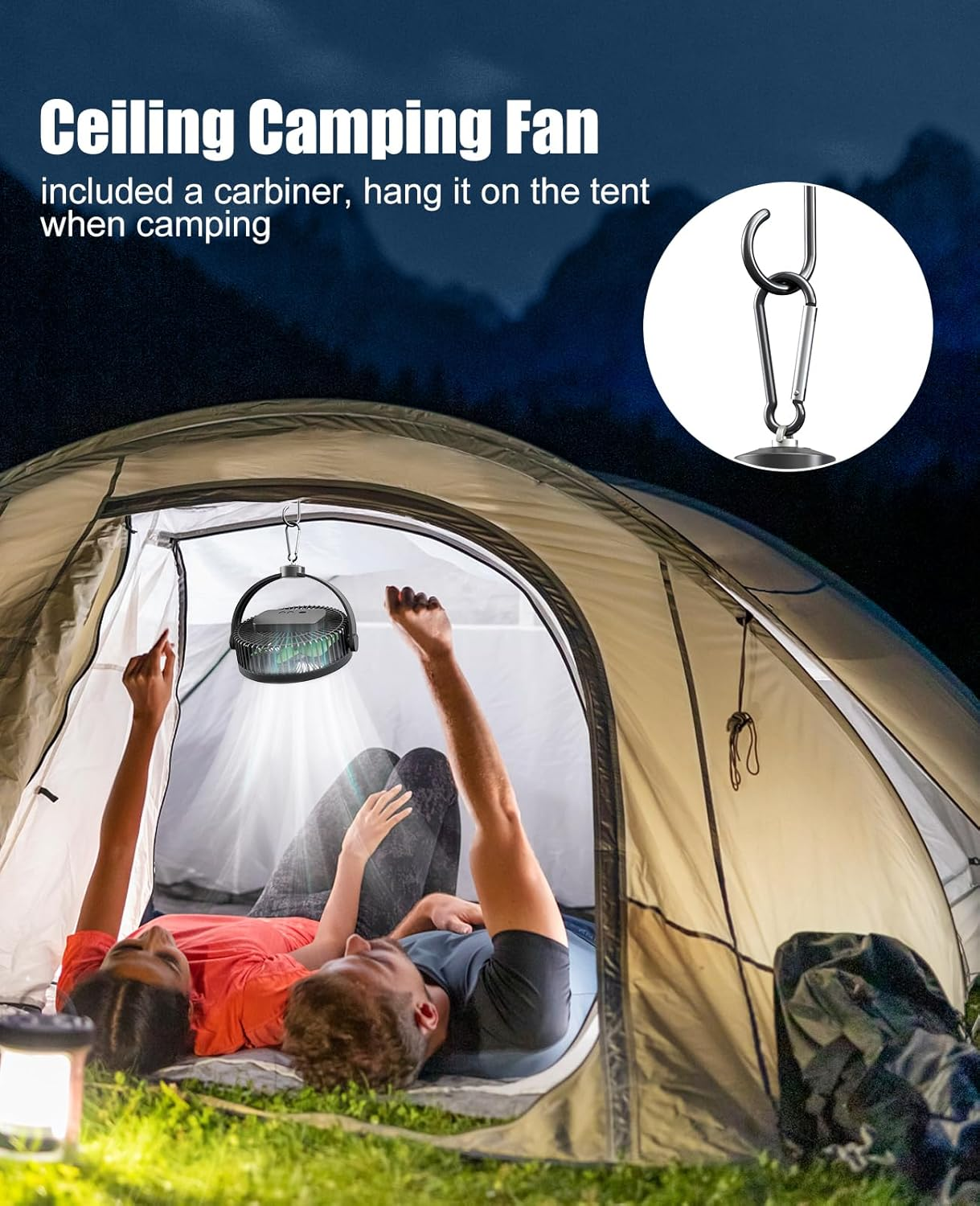 10000 Mah Pedestal Fan with 8.5'' Frame, 4 Speeds Air Circulator Fan, Portable Desk Fan with Adjustable Height, Max 40 H, Rechargeable Standing Fan, Included a Hook, Quiet for Home, Office, Outdoor