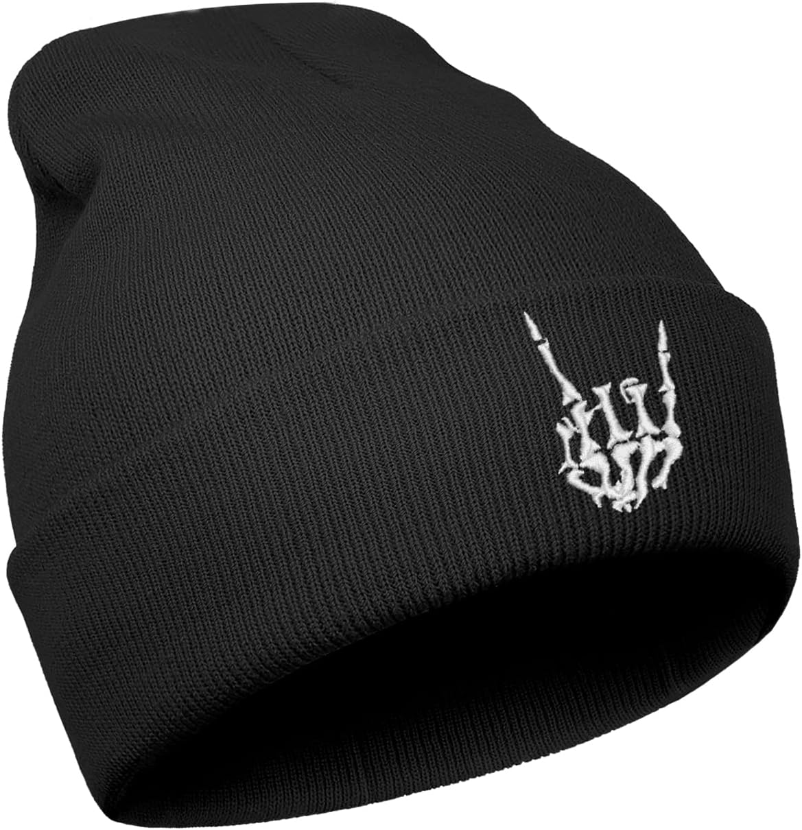 Halloween Skull Knit Beanie Hats/Baseball Cap for Men Women Emo Cool Gothic Gifts Goth Skeleton Winter
