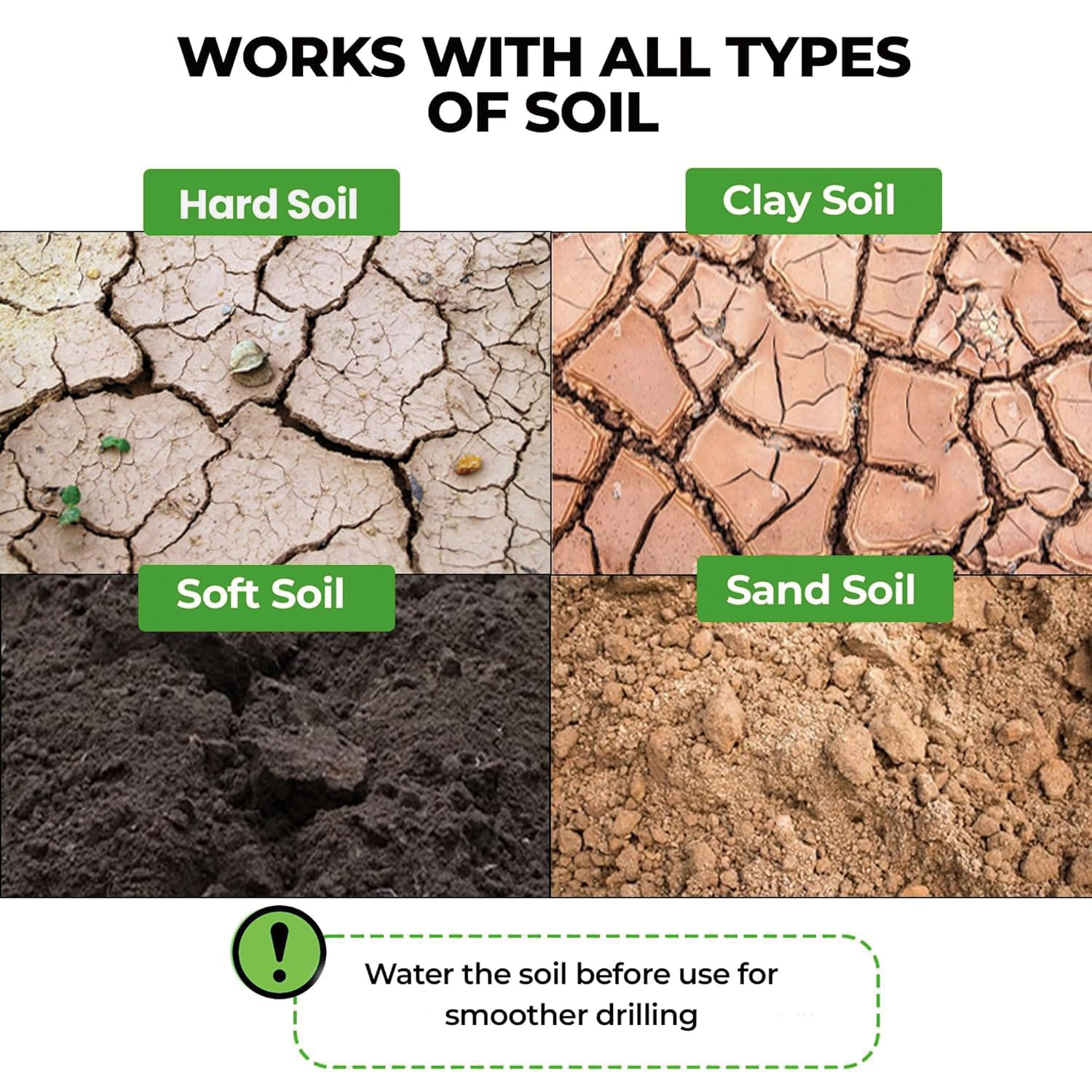 Garden Auger Drill Bit for Planting,Ground Earth Spiral,Heavy Duty Bulb Planter Tool for Post Posthole Hole Digger Plant Flower Farm Pasture Bedding Digging,Hex Drive Drill (1, 1.6" X 17"（4 * 45 Cm）) image number 6