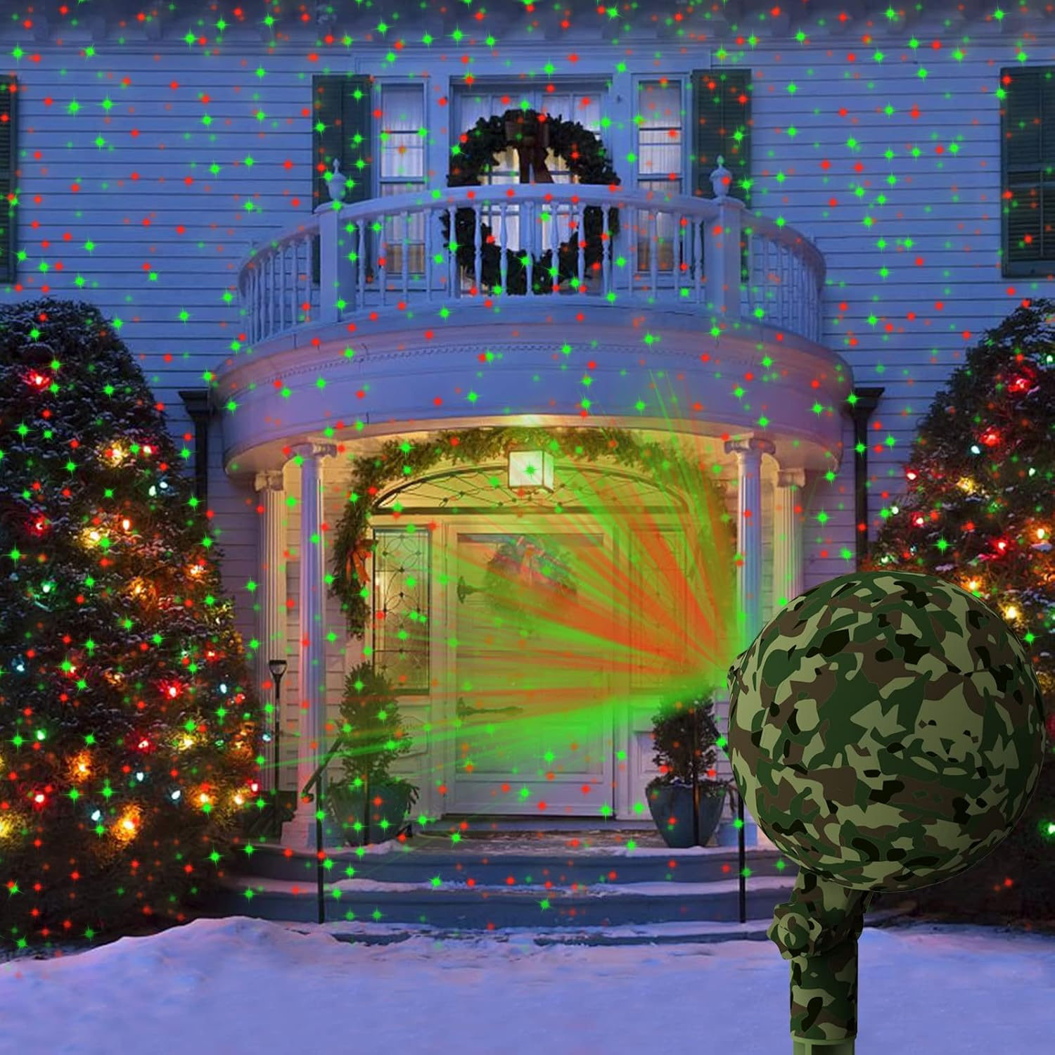 Christmas Lights Projector Outdoor, Laser Light Projection outside LED Projectors Spotlight Show Waterproof Christmas Decorations Lighting for Xmas Holiday with Timer Remote image number 2