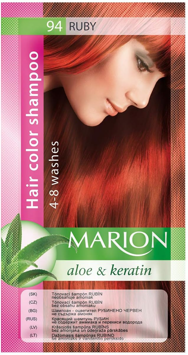 Marion Hair Colour Shampoo in Sachet Lasting 4-8 Washes - 93 - Pomegranate