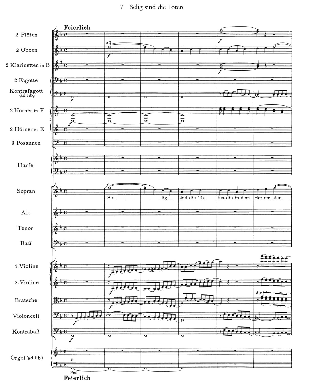 German Requiem in Full Score