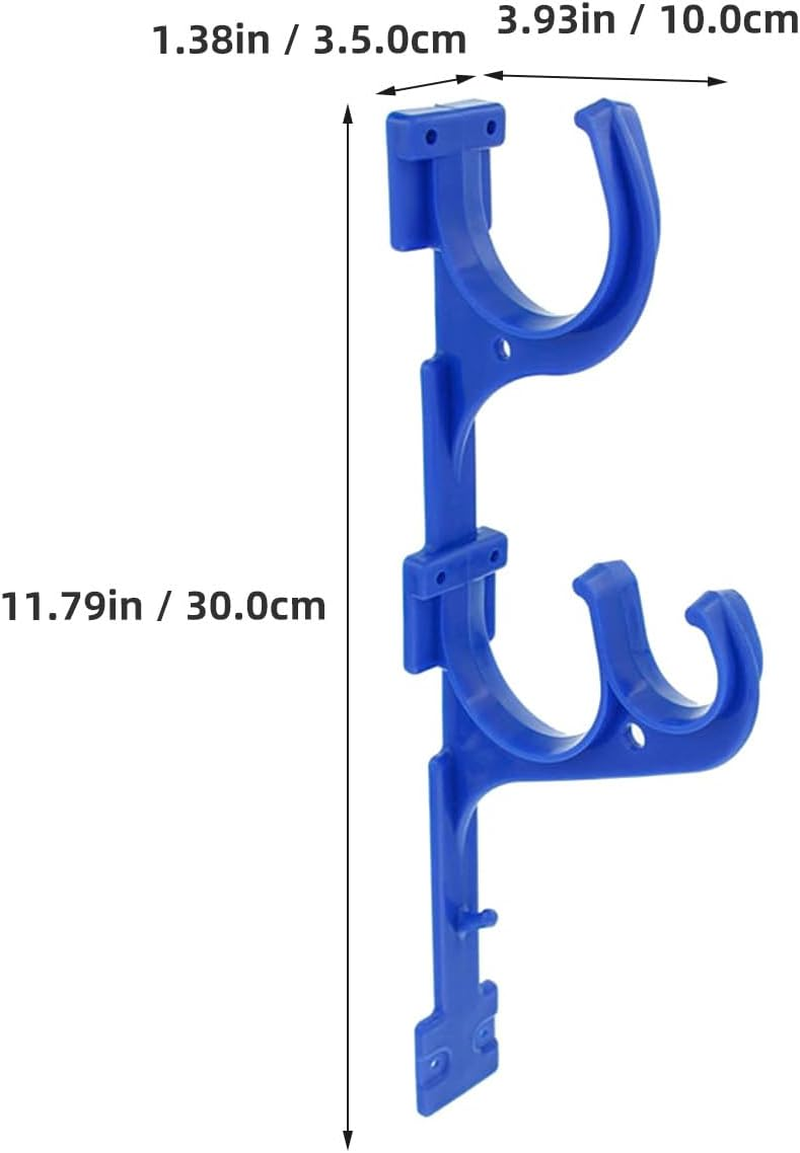 Kisangel 2Pcs Pool Pole Hanger, Plastic Pool Equipment Hook with Screws Cleaning Tools for Swimming Garden Telescopic Poles Fence Holder Supplies image number 3