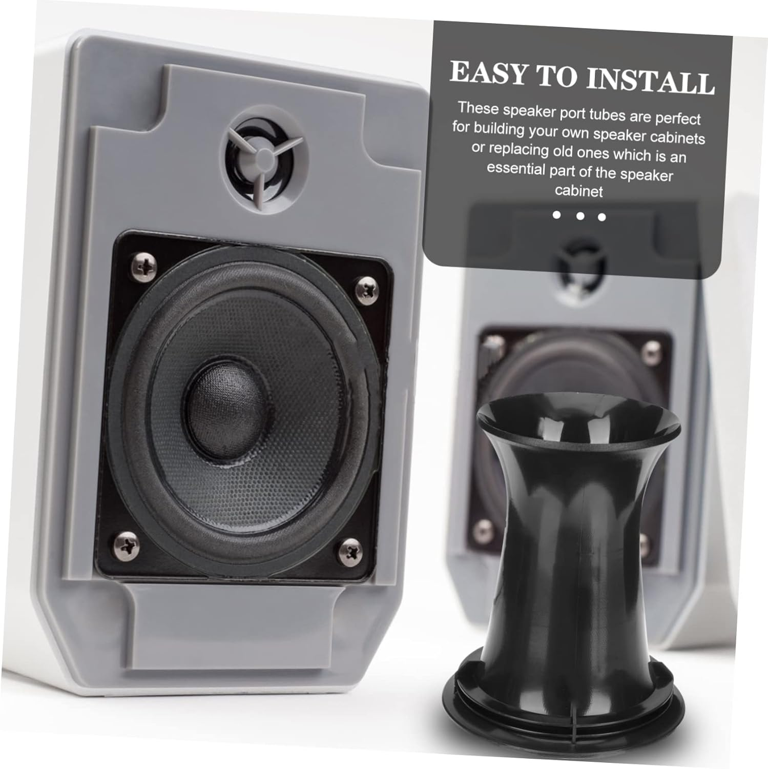 HOMSFOU 8Pcs Professional Speaker Port Tube for Home and Car Speaker Cabinets Air Port Tubes image number 3