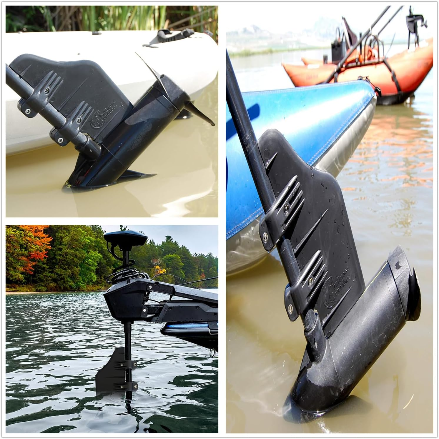 Lyfengdeam Rudder Clamp on Boat Rudder Fits a 1.125" Transom Trolling Motor Shaft. Commonly Used For, Inflatable Pontoon, Pelican Bass Raider 10E, Fishing Kayak, Canoe, Jon Boat, Etc image number 5