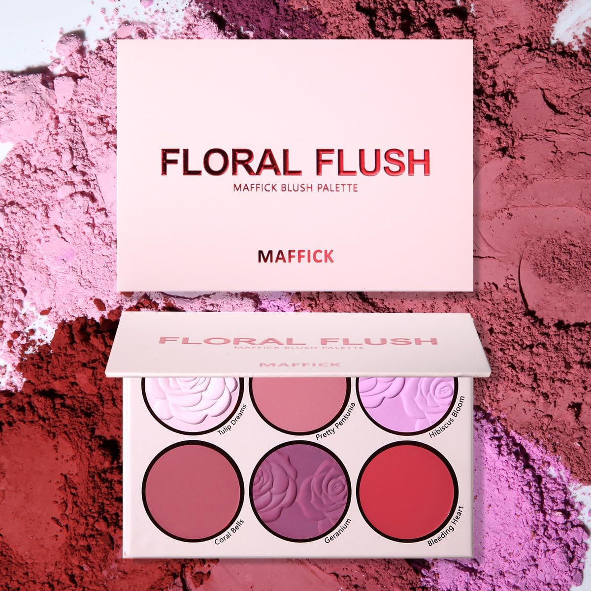 Maffick 6-Color Blush Palette,Eyeshadow Palette-Matte Pearl Finish for Diversified Vibrant Looks (01) image number 2