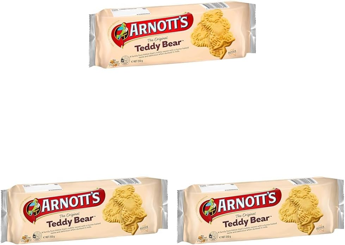 Arnott'S Teddy Bear Plain Biscuits 250G image number 4