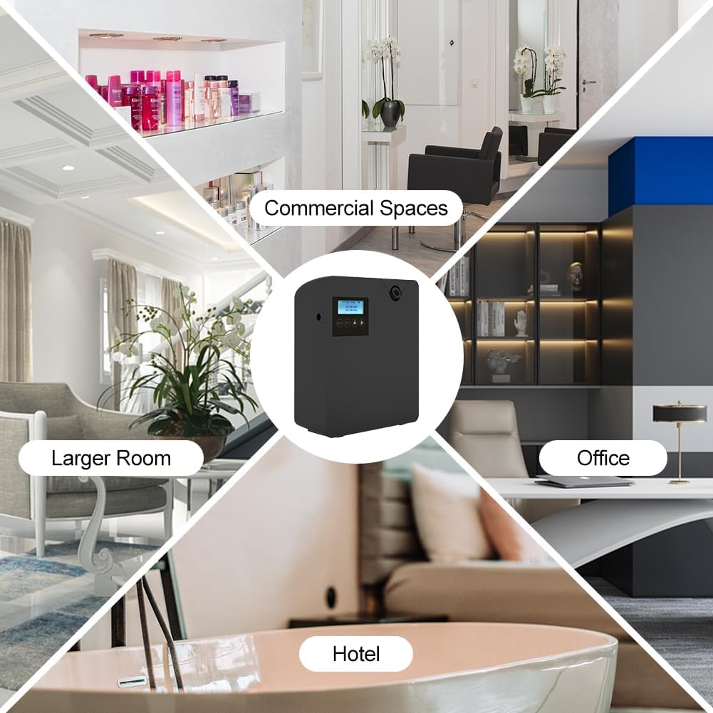 CHAOFLIGHT Smart Scent Air Machine Air Diffuser with Cold-Air Tech for Home, Waterless Essential Oil Diffuser 300Ml, HVAC Diffuser for Essential Oils for Large Room, Business, Office, Spa Room (Black) image number 2