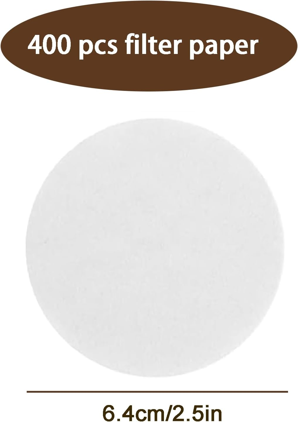 Zvorgath Coffee Filter Paper - 400 Pcs round Disposable, Compatible with Aeropress All Coffee and Espresso Makers, Non Bleached Natural Paper Micro-Filters