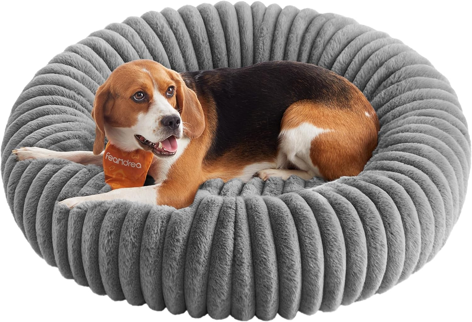 Feandrea Dog Bed, Medium Cat Bed with Soft Padding, 60 Cm, Washable, Non-Slip, Dove Grey PGW302GD01 image number 1