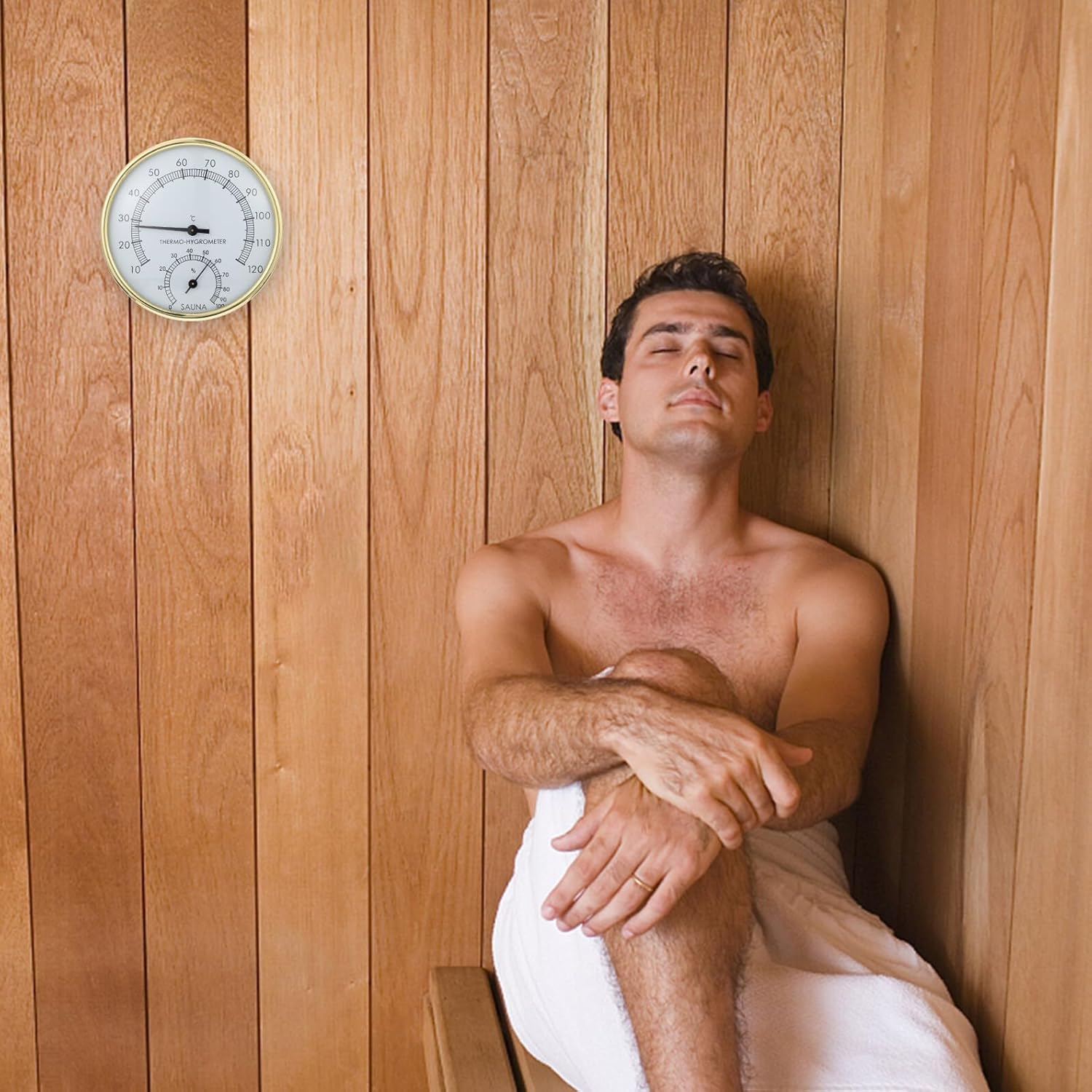 Totority Practical Sauna Hygrothermograph Small Analog Thermometer Hygrometer with Design for Accurate Indoor Temperature and Humidity Monitoring in Sauna Rooms image number 2