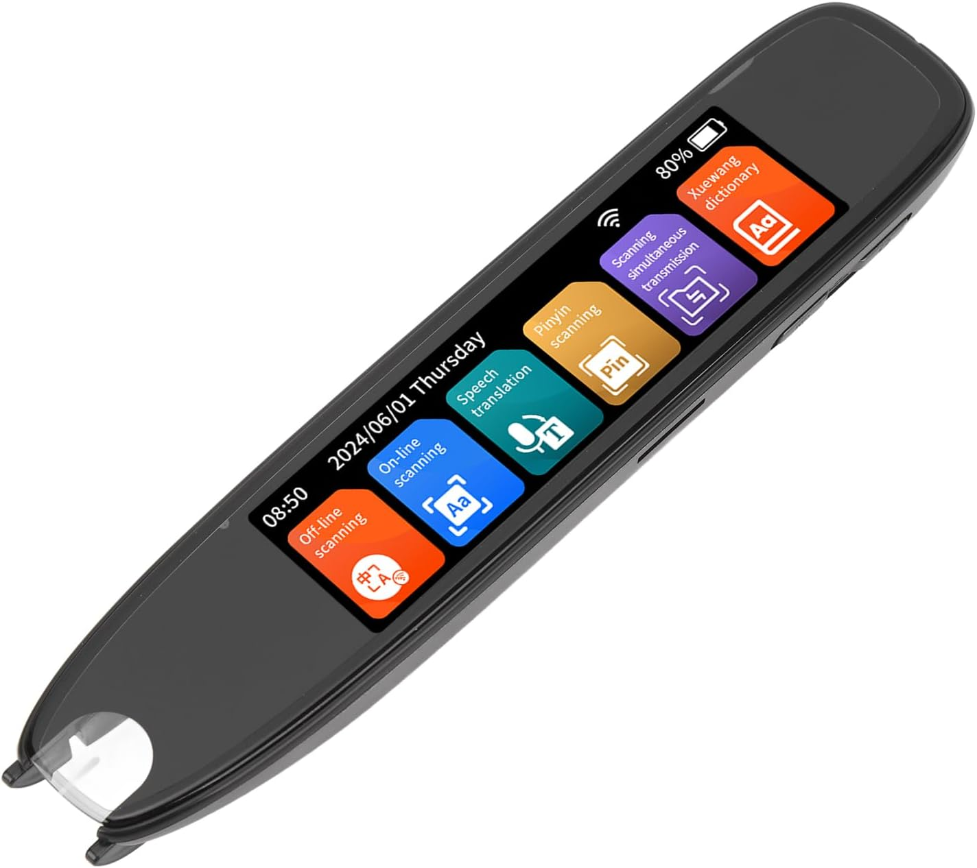 Scan Reading Pen, OCR Translation Pen Scanner, 142 Languages Translator Device with 3.7 Touch Screen, Wifi Reading Pen for Dyslexia, Two-Way Voice Translator Pen for Travel