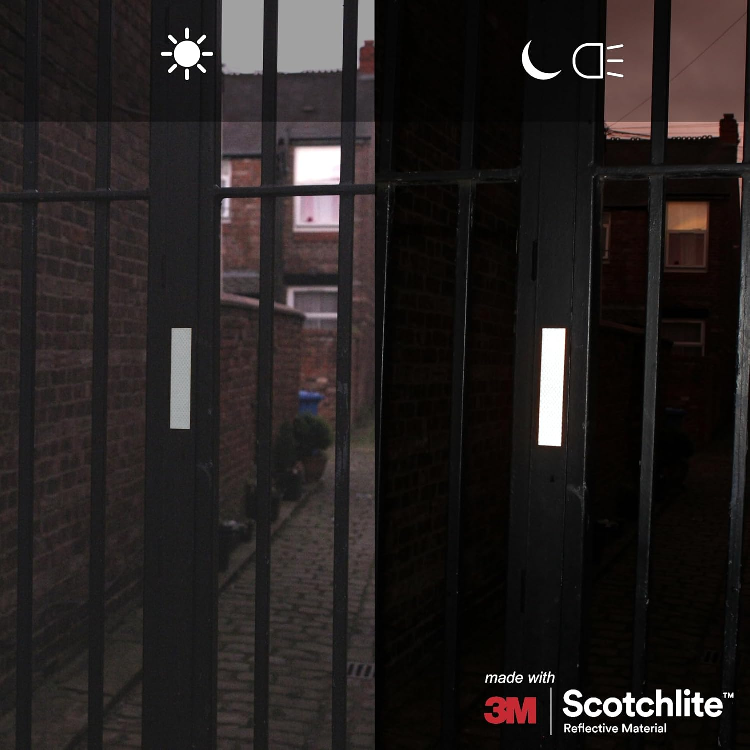 Salzmann Reflective Diamond Grade Stickers | Waterproof, All-Weather Reflective Stickers | Made with 3M Diamond Grade | Ideal for Cars, Garage Doors, Motorbikes, Trailers, Etc. | Pack of 6